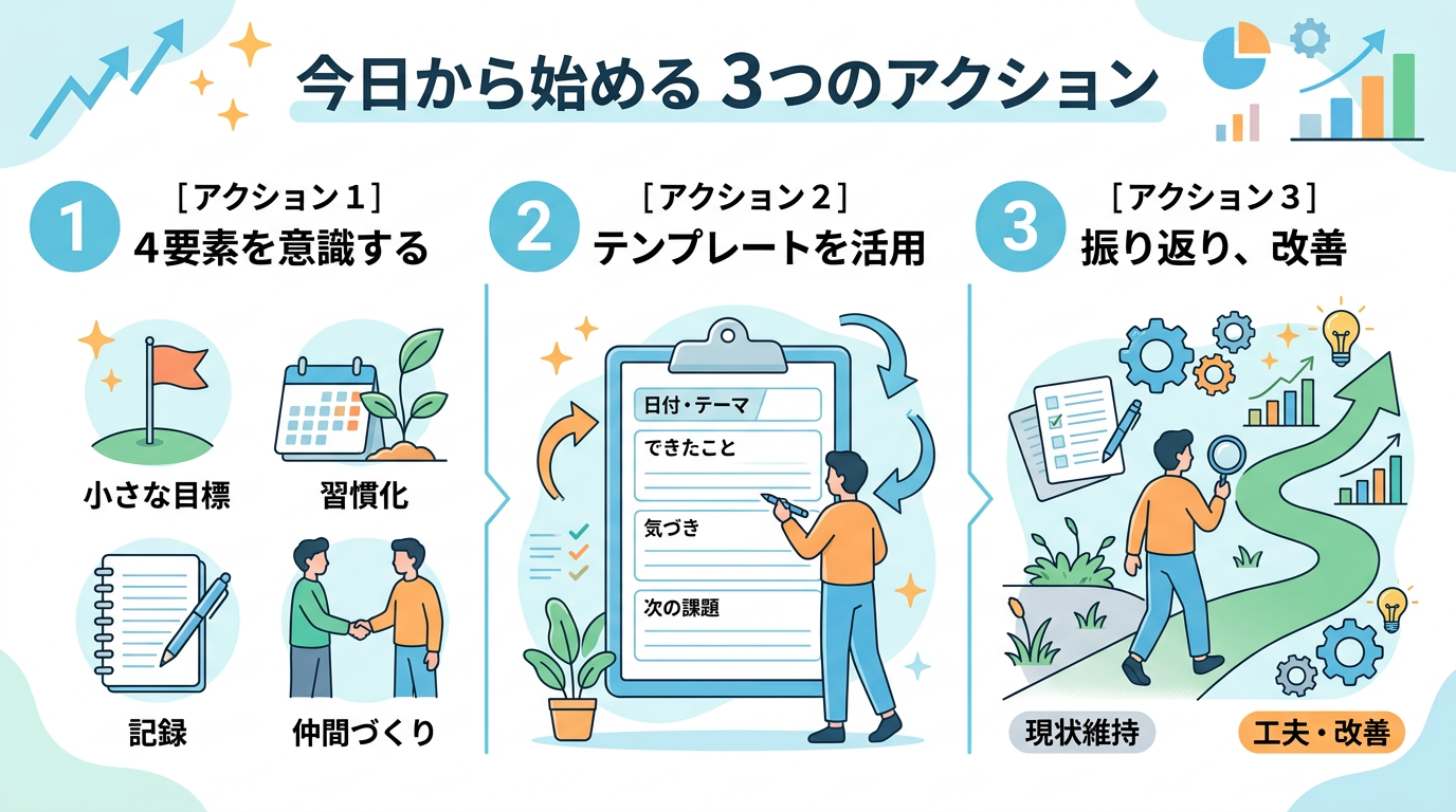今日から始める3アクション